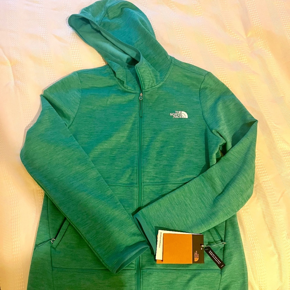 Blue/Green North Face Full-Zip Hoodie